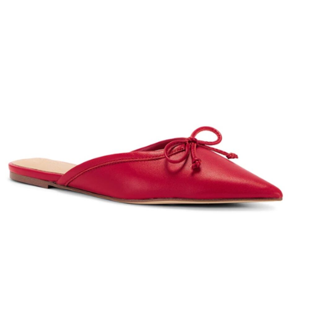 Tony Bianco Javelin Flat in Ruby Nappa – New in Box Size 5